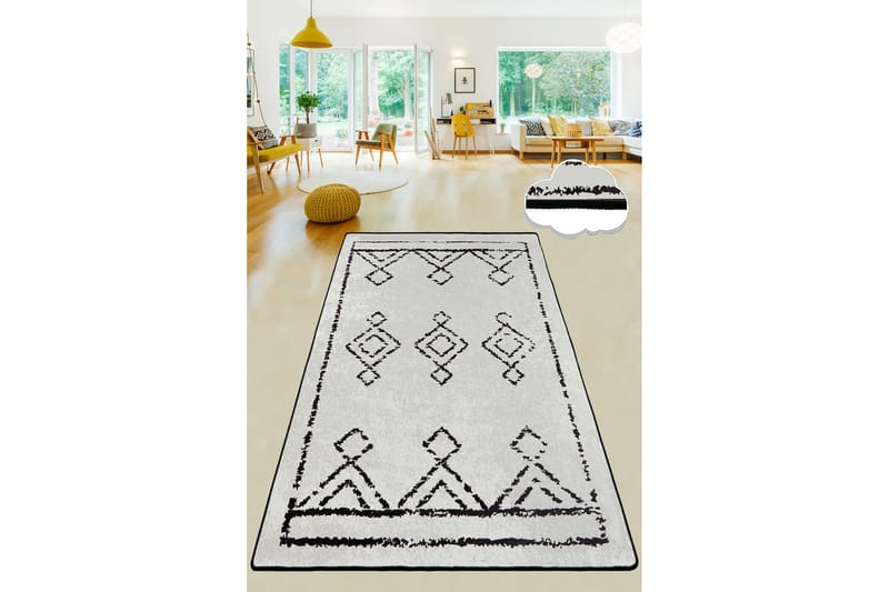 Chilai Matta 80x100 cm - Svart/Vit - Textil & mattor - Mattor - Små mattor