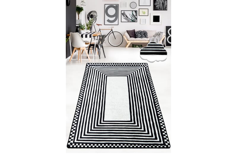 Chilai Matta 80x120 cm - Svart/Vit - Textil & mattor - Mattor - Små mattor