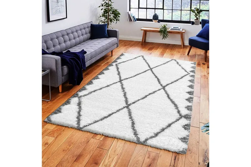 Irubhi Matta 80x150 cm - Vit/Grå - Textil & mattor - Mattor - Modern matta - Wiltonmattor