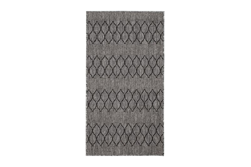 Madrid Bell Flatvävd Matta 80x150, Grå/Svart