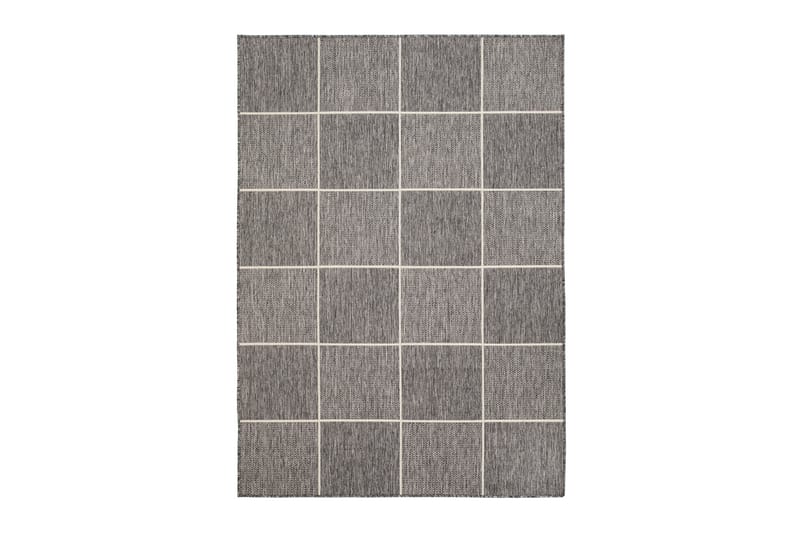 Madrid Square Flatvävd Matta 133x190 - Grå/Vit - Textil & mattor - Mattor - Små mattor