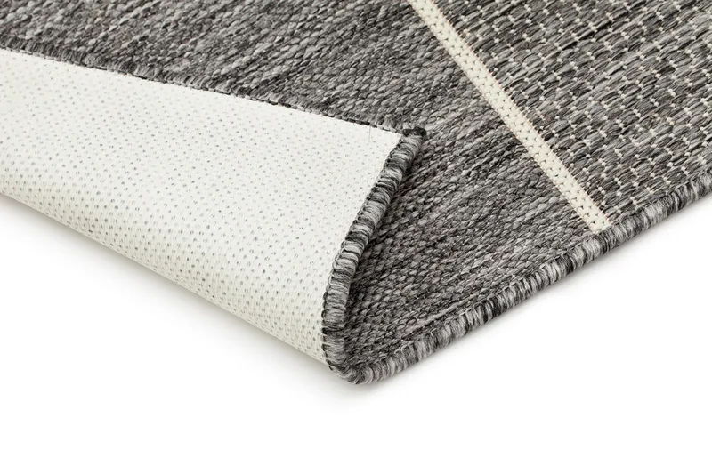 Madrid Square Flatvävd Matta 160x230 - Grå/Vit - Textil & mattor - Mattor - Flatvävda mattor