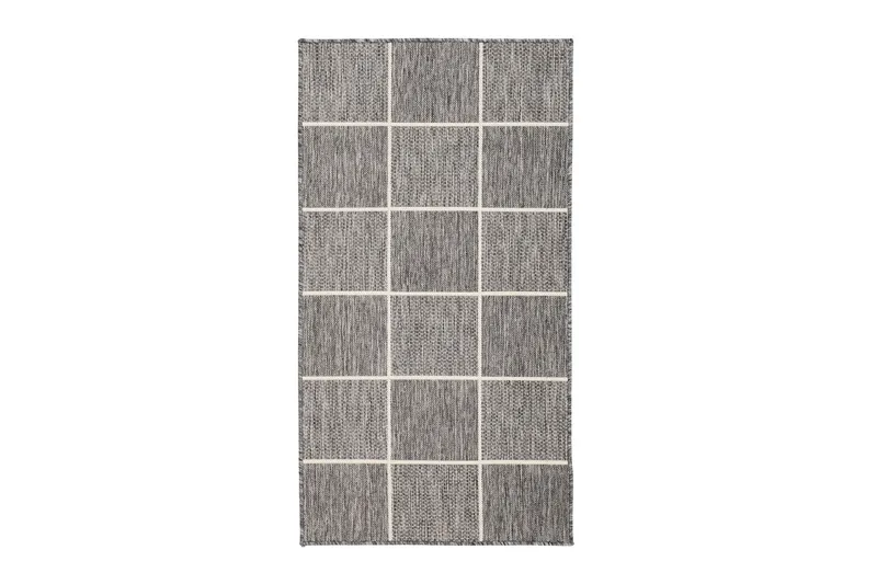 Madrid Square Flatvävd Matta 80x240 - Grå/Vit - Textil & mattor - Mattor - Små mattor