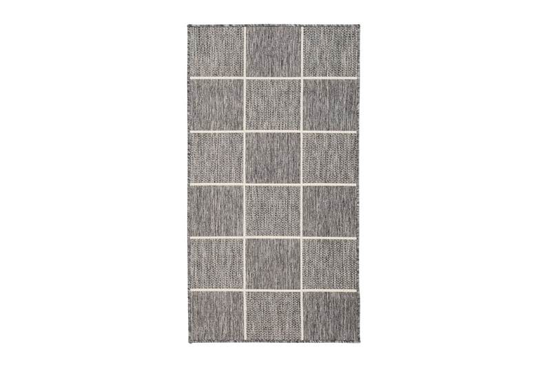 Numancia Square Flatvävd Matta 80x150 - Grå/Vit - Små mattor - Flatvävda mattor