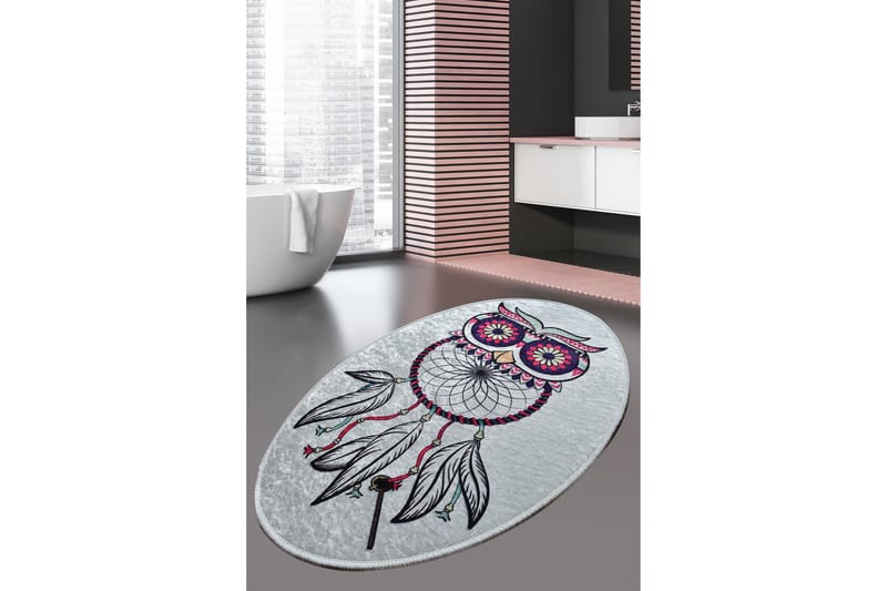 Sanjati Matta Oval 60x90 cm - Flerfärgad/Sammet - Textil & mattor - Mattor - Små mattor