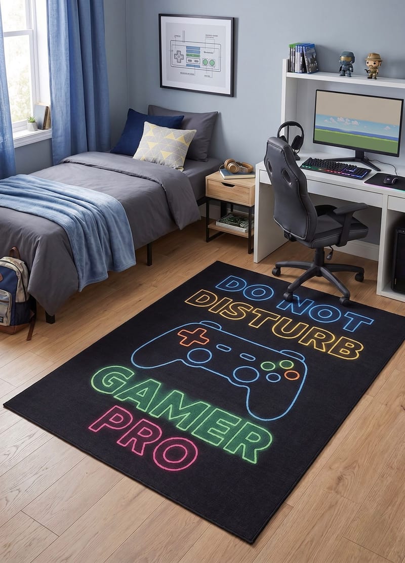 Maskinvävd Matta Play Gamer 120x160 cm - svart - Textil & mattor - Mattor - Specialmatta - Gamingmatta
