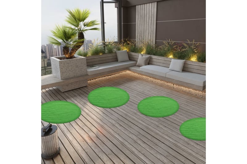 Konstgräs med halkskydd dia. 95 cm grön rund - Grön - Nålfiltsmattor & konstgräsmattor - Altangolv & altandäck - Konstgräs balkong