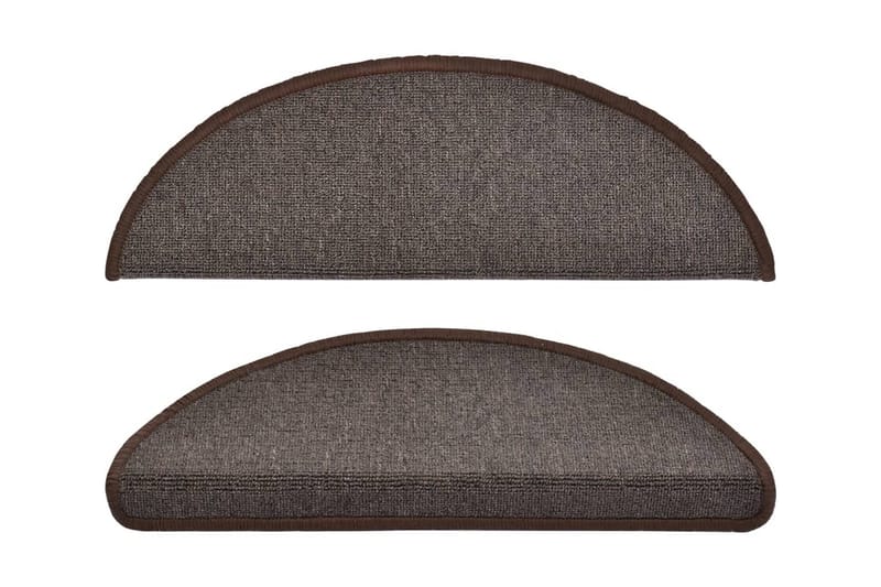 Trappstegsmattor 10 st 65x28 cm kaffebrun - Brun - Textil & mattor - Mattor - Specialmatta - Trappstegsmattor