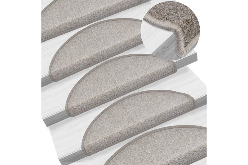 15 st Trappstegsmattor taupe 65x24x4 cm - Brun - Textil & mattor - Mattor - Specialmatta - Trappstegsmattor