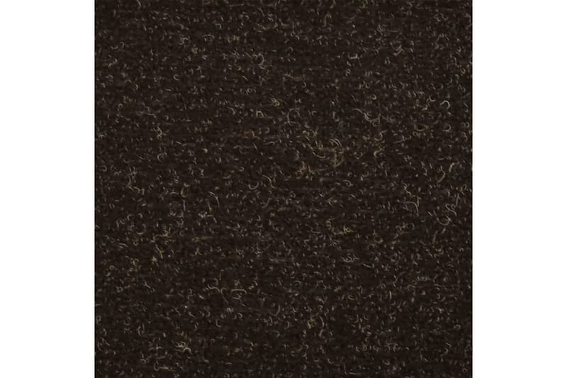 Trappstegsmattor självhäftande 10 st mörkbrun 56x17x3 cm bro - Brun - Trappstegsmattor