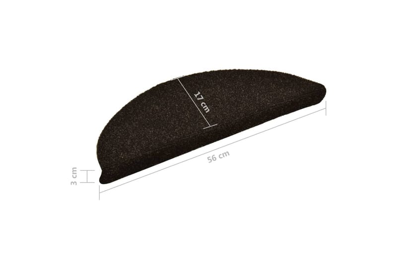 Trappstegsmattor självhäftande 10 st mörkbrun 56x17x3 cm bro - Brun - Textil & mattor - Mattor - Specialmatta - Trappstegsmattor