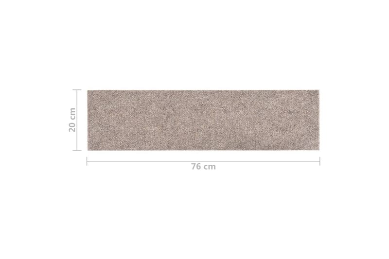 Trappstegsmattor självhäftande 15 st 76x20 cm gräddvit - Vit - Textil & mattor - Mattor - Specialmatta - Trappstegsmattor