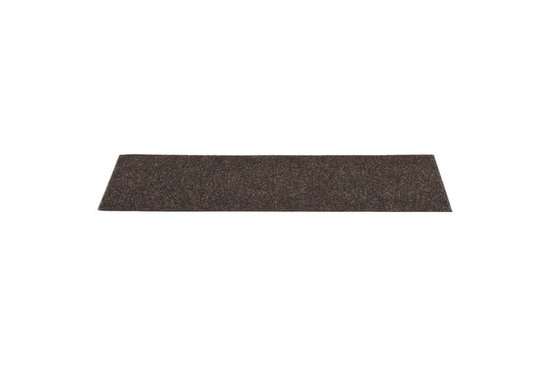Trappstegsmattor självhäftande 15 st 76x20 cm mörkbrun - Brun - Textil & mattor - Mattor - Specialmatta - Trappstegsmattor