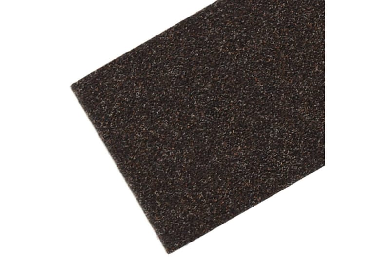Trappstegsmattor självhäftande 15 st 76x20 cm mörkbrun - Brun - Textil & mattor - Mattor - Specialmatta - Trappstegsmattor