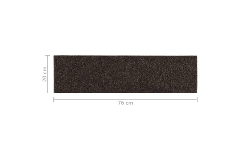 Trappstegsmattor självhäftande 15 st 76x20 cm mörkbrun - Brun - Textil & mattor - Mattor - Specialmatta - Trappstegsmattor