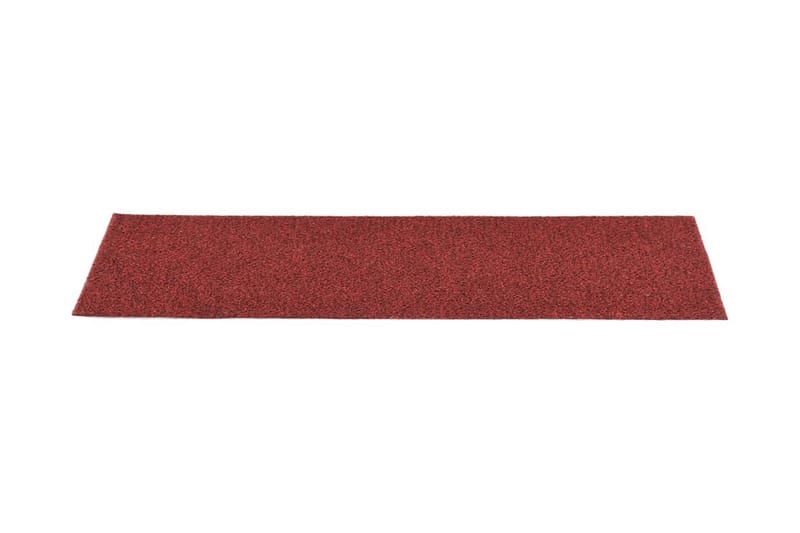 Trappstegsmattor självhäftande 15 st 76x20 cm röd - Röd - Trappstegsmattor