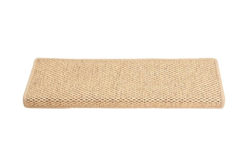 Trappstegsmattor självhäftande sisal 15 st 65x25 cm ljusbeig - Beige - Textil & mattor - Mattor - Specialmatta - Trappstegsmattor