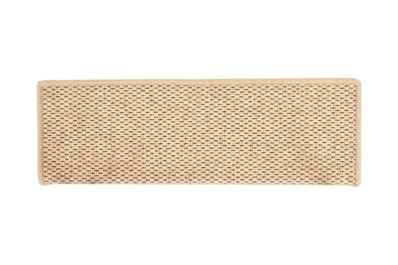 Trappstegsmattor självhäftande sisal 15 st 65x25 cm ljusbeig - Beige - Textil & mattor - Mattor - Specialmatta - Trappstegsmattor