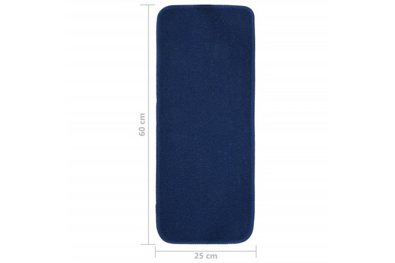 Trappstegmattor 15 st 60x25 cm marinblå halkfri - Blå - Textil & mattor - Mattor - Specialmatta - Trappstegsmattor