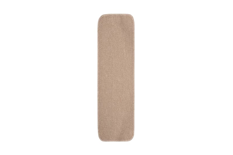 Trappstegmattor 15 st 75x20 cm beige halkfri - Beige - Trappstegsmattor