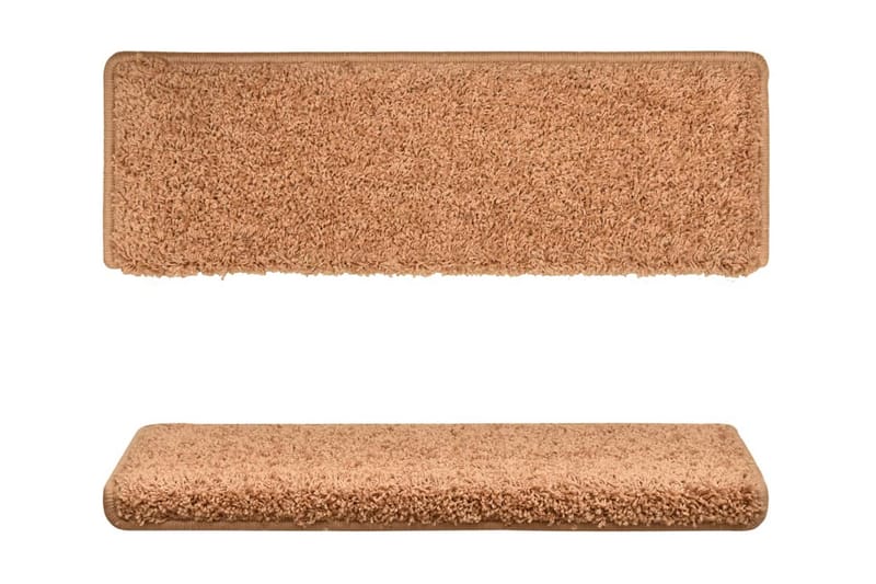 Trappstegsmattor 10 st 65x25 cm brun - Brun - Textil & mattor - Mattor - Specialmatta - Trappstegsmattor