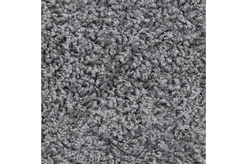 Trappstegsmattor 10 st 65x25 cm grå - Grå - Trappstegsmattor