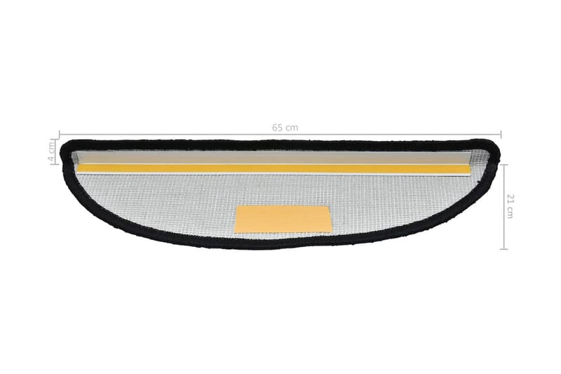 Trappstegsmattor 10 st 65x25 cm svart - Svart - Textil & mattor - Mattor - Specialmatta - Trappstegsmattor