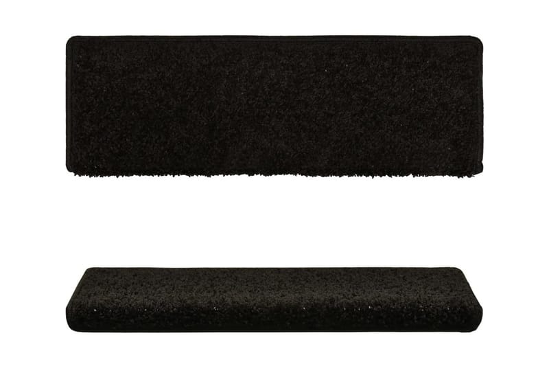 Trappstegsmattor 10 st 65x25 cm svart - Svart - Textil & mattor - Mattor - Specialmatta - Trappstegsmattor