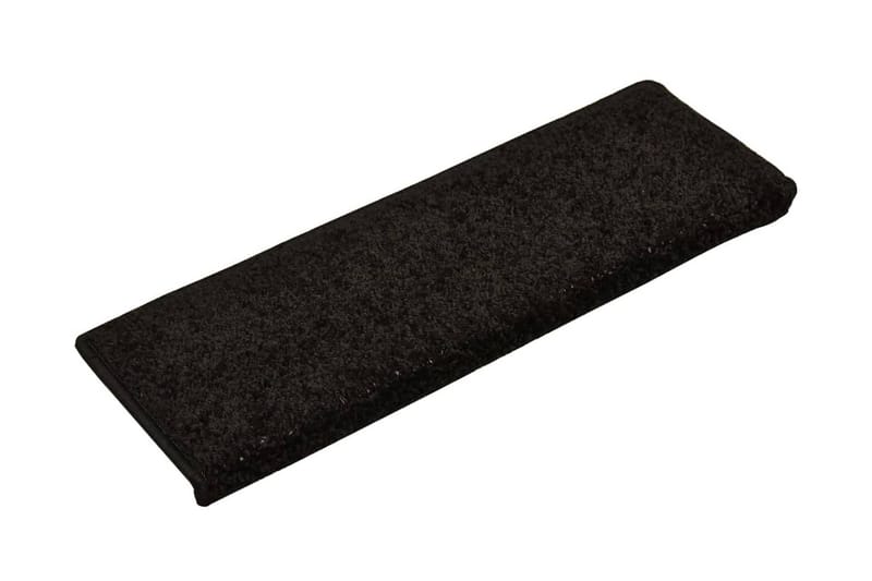 Trappstegsmattor 10 st 65x25 cm svart - Svart - Textil & mattor - Mattor - Specialmatta - Trappstegsmattor