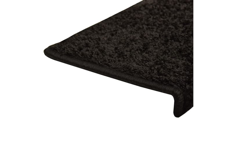 Trappstegsmattor 10 st 65x25 cm svart - Svart - Textil & mattor - Mattor - Specialmatta - Trappstegsmattor