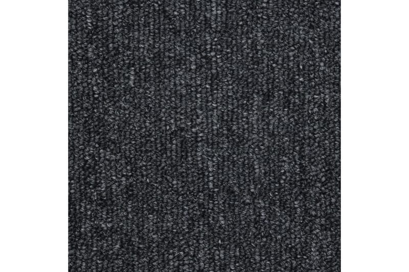 Trappstegsmattor 10 st 65x28 cm mörkgrå - Grå - Trappstegsmattor