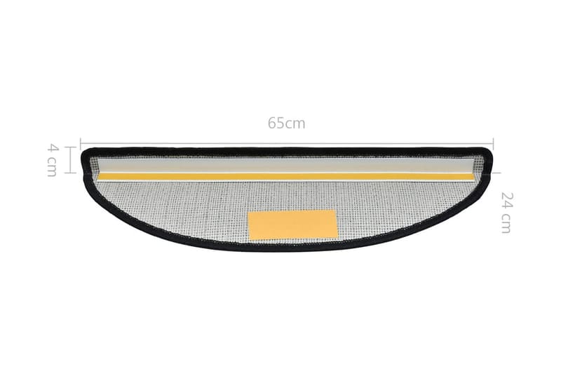 Trappstegsmattor 10 st 65x28 cm mörkgrå - Grå - Textil & mattor - Mattor - Specialmatta - Trappstegsmattor