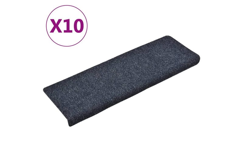 Trappstegsmattor 10 st antracit 65x25 cm brodyr - Grå - Textil & mattor - Mattor - Specialmatta - Trappstegsmattor