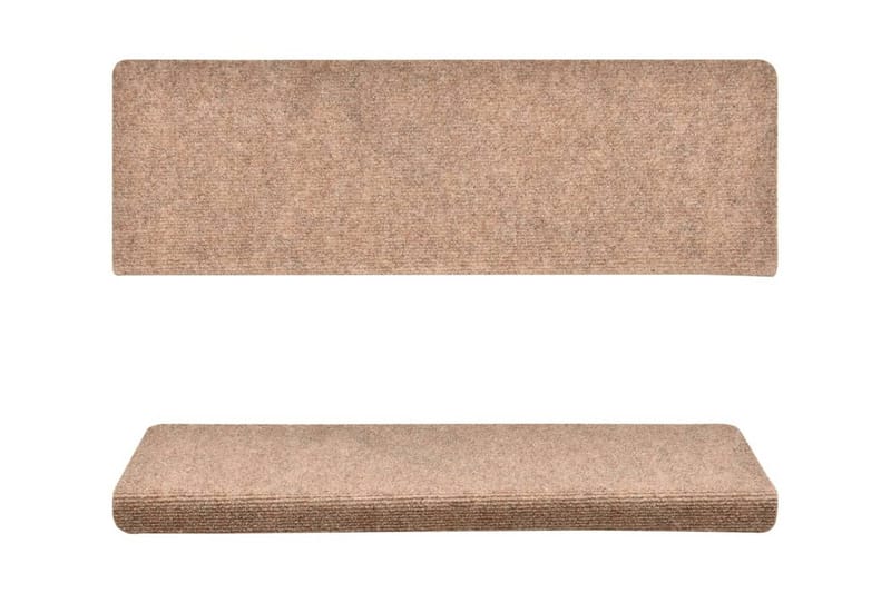 Trappstegsmattor 10 st brun 65x25 cm brodyr - Brun - Textil & mattor - Mattor - Specialmatta - Trappstegsmattor