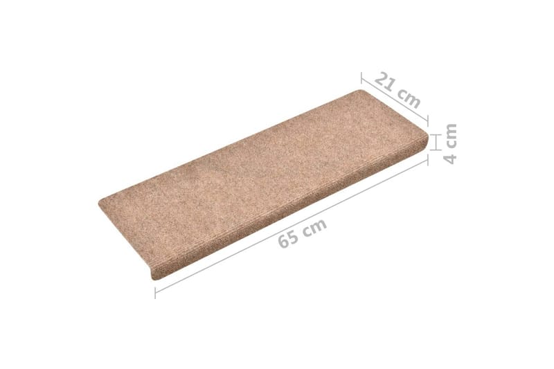 Trappstegsmattor 10 st brun 65x25 cm brodyr - Brun - Textil & mattor - Mattor - Specialmatta - Trappstegsmattor