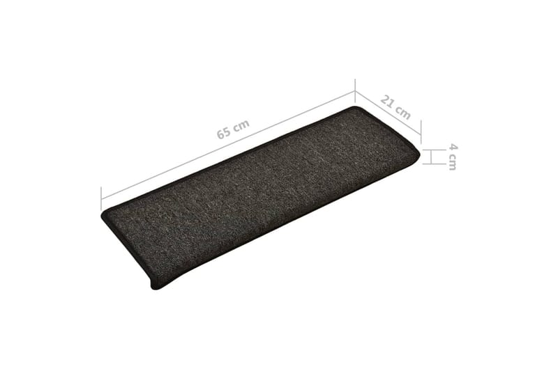 Trappstegsmattor 15 st 65x25 cm antracit - Grå - Textil & mattor - Mattor - Specialmatta - Trappstegsmattor