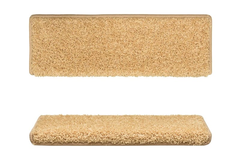 Trappstegsmattor 15 st 65x25 cm beige - Beige - Textil & mattor - Mattor - Specialmatta - Trappstegsmattor
