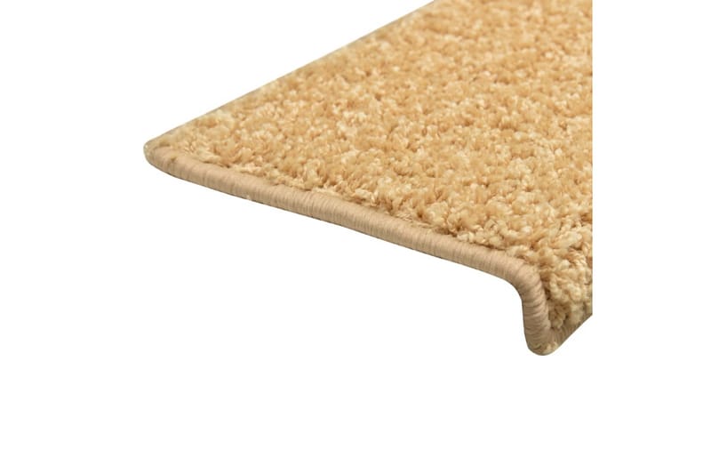 Trappstegsmattor 15 st 65x25 cm beige - Beige - Trappstegsmattor