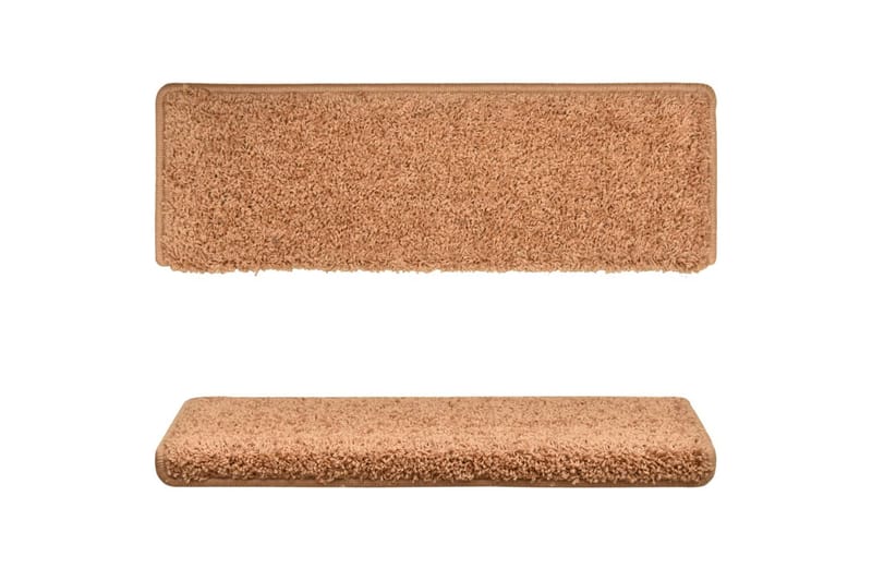 Trappstegsmattor 15 st 65x25 cm brun - Brun - Textil & mattor - Mattor - Specialmatta - Trappstegsmattor
