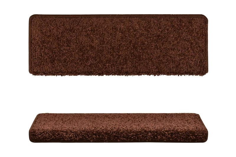 Trappstegsmattor 15 st 65x25 cm brun - Brun - Textil & mattor - Mattor - Specialmatta - Trappstegsmattor