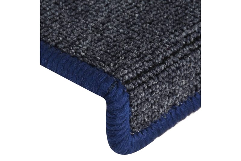 Trappstegsmattor 15 st 65x25 cm grå och blå - Flerfärgad - Textil & mattor - Mattor - Specialmatta - Trappstegsmattor