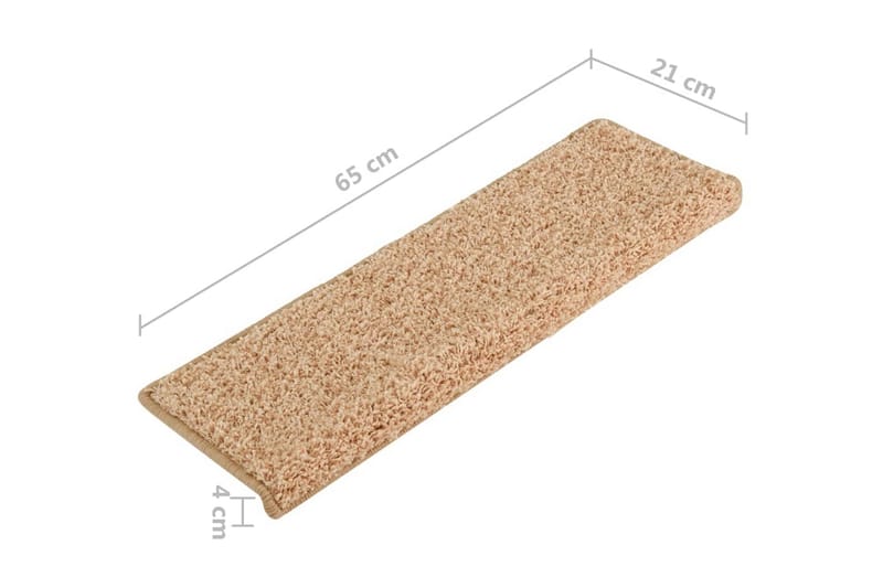 Trappstegsmattor 15 st 65x25 cm guld - Guld - Textil & mattor - Mattor - Specialmatta - Trappstegsmattor