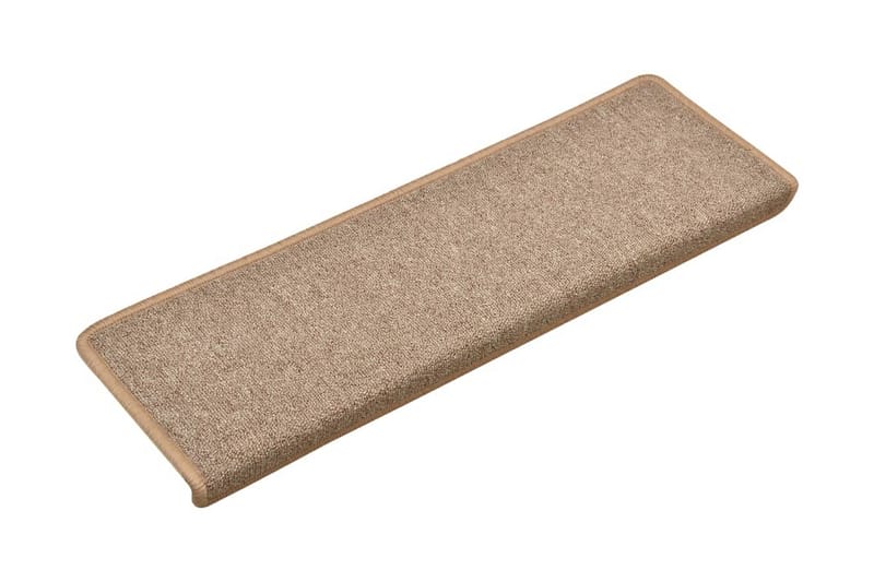 Trappstegsmattor 15 st 65x25 cm ljusbrun - Brun - Textil & mattor - Mattor - Specialmatta - Trappstegsmattor