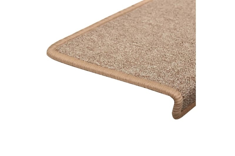 Trappstegsmattor 15 st 65x25 cm ljusbrun - Brun - Textil & mattor - Mattor - Specialmatta - Trappstegsmattor