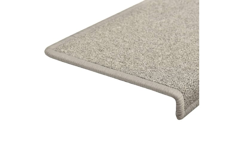 Trappstegsmattor 15 st 65x25 cm ljusgrå - Grå - Textil & mattor - Mattor - Specialmatta - Trappstegsmattor
