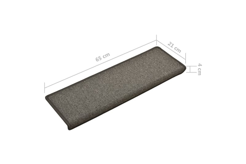 Trappstegsmattor 15 st 65x25 cm mörkgrå - Grå - Textil & mattor - Mattor - Specialmatta - Trappstegsmattor