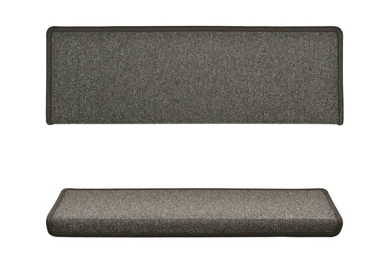 Trappstegsmattor 15 st 65x25 cm mörkgrå - Grå - Textil & mattor - Mattor - Specialmatta - Trappstegsmattor