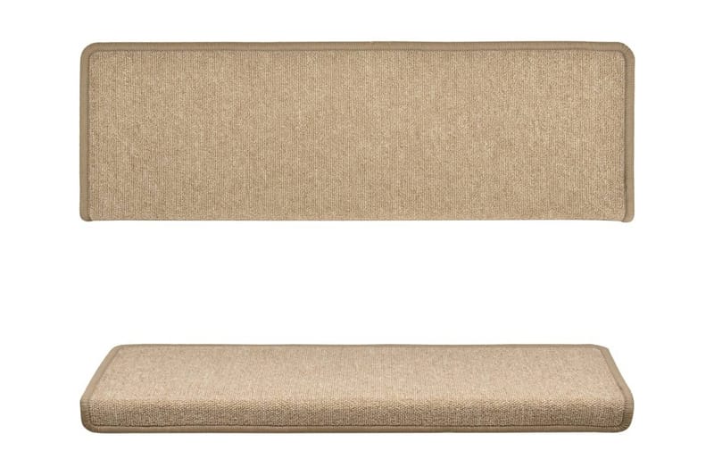 Trappstegsmattor 15 st 65x25 cm taupe - Brun - Textil & mattor - Mattor - Specialmatta - Trappstegsmattor