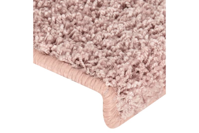 Trappstegsmattor 15 st 65x25 cm vit och rosa - Flerfärgad - Textil & mattor - Mattor - Specialmatta - Trappstegsmattor