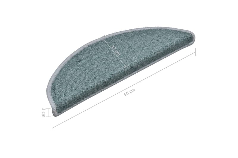 Trappstegsmattor 15 st blå 56x17x3 cm - Blå - Textil & mattor - Mattor - Specialmatta - Trappstegsmattor